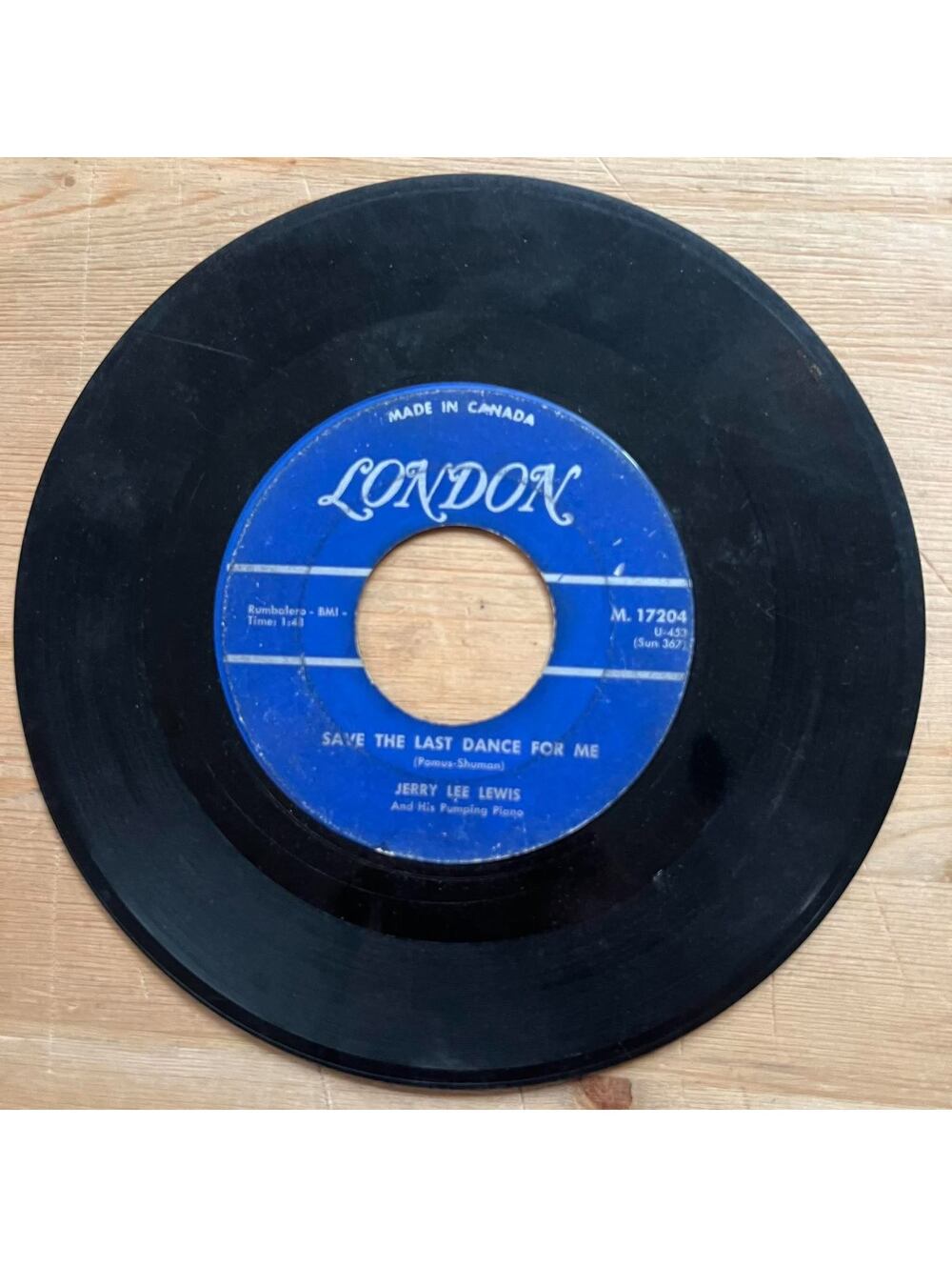 Jerry Lee Lewis - Save the Last Dance for Me/As Long as I Live 45rpm VG+ R14